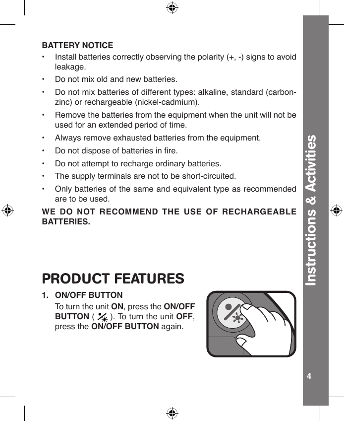 Page 5 of 10 - Vtech Vtech-Touch-And-Teach-Busy-Books-Owners-Manual- Touch & Teach Busy Books Vtech-touch-and-teach-busy-books-owners-manual