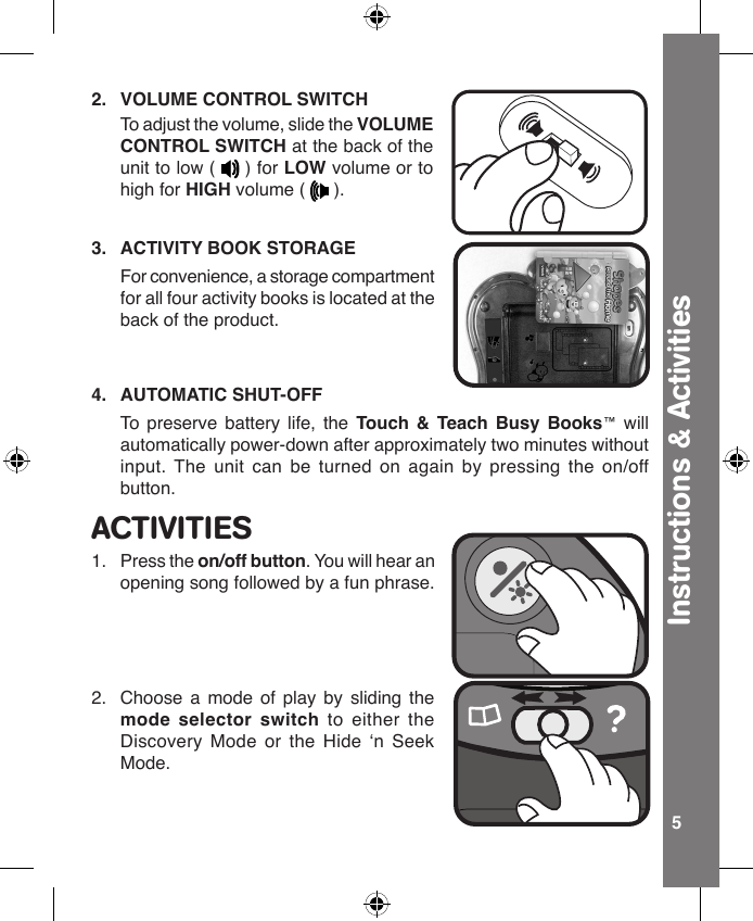 Page 6 of 10 - Vtech Vtech-Touch-And-Teach-Busy-Books-Owners-Manual- Touch & Teach Busy Books Vtech-touch-and-teach-busy-books-owners-manual