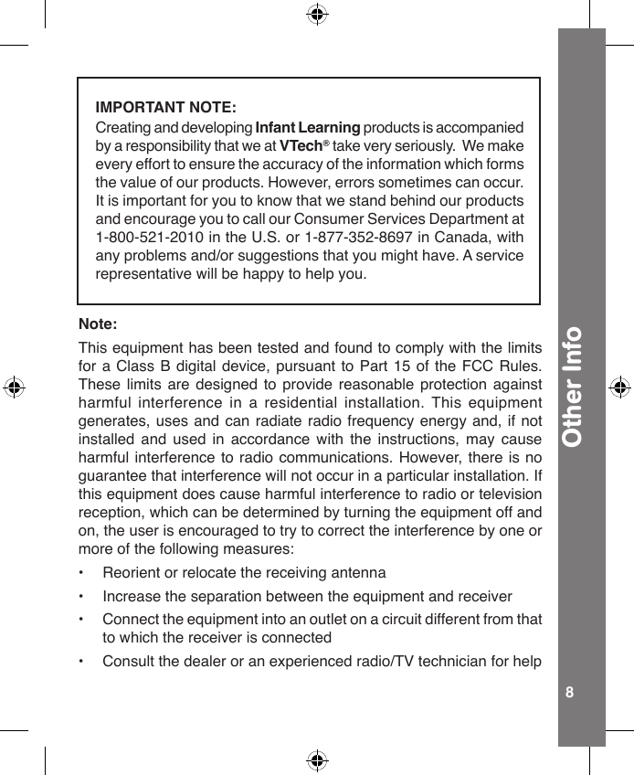 Page 9 of 10 - Vtech Vtech-Touch-And-Teach-Busy-Books-Owners-Manual- Touch & Teach Busy Books Vtech-touch-and-teach-busy-books-owners-manual