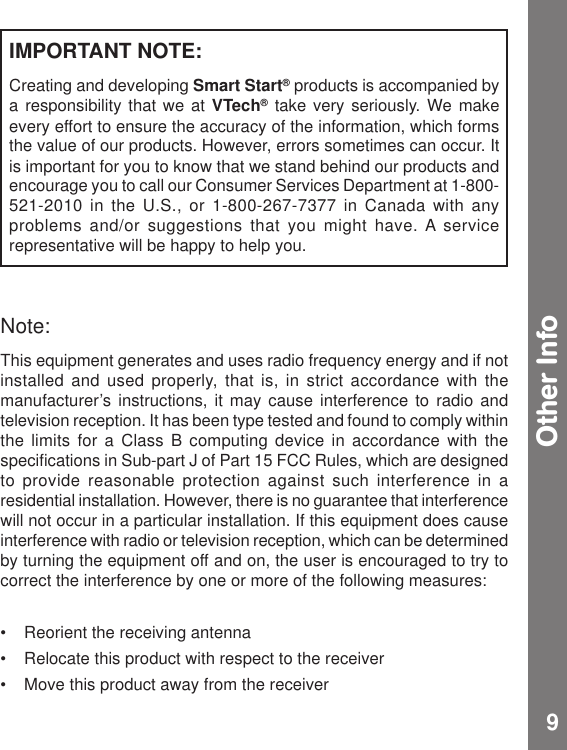 Page 9 of 9 - Vtech Vtech-Touch-And-Turn-Tunes-Owners-Manual- Touch And Turn Tunes  Vtech-touch-and-turn-tunes-owners-manual
