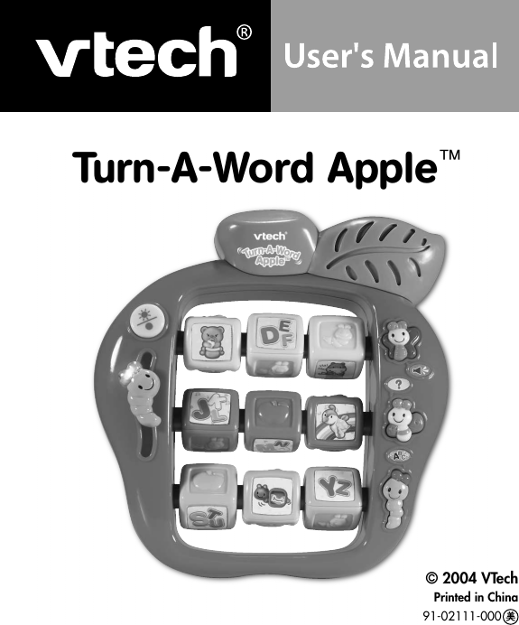 Page 1 of 10 - Vtech Vtech-Turn-A-Word-Apple-Owners-Manual- Turn-A-Word Apple  Vtech-turn-a-word-apple-owners-manual