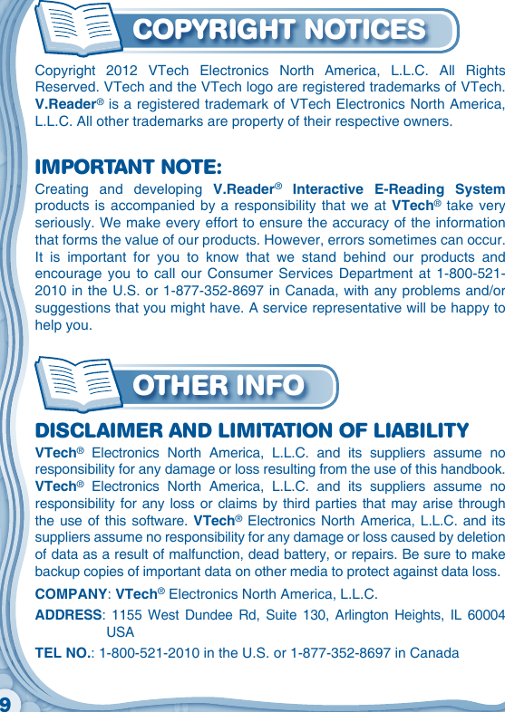 Page 10 of 12 - Vtech Vtech-V-Reader-Cartridge-Hello-Kitty-Owners-Manual-  Vtech-v-reader-cartridge-hello-kitty-owners-manual