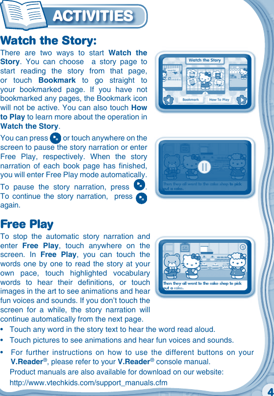 Page 5 of 12 - Vtech Vtech-V-Reader-Cartridge-Hello-Kitty-Owners-Manual-  Vtech-v-reader-cartridge-hello-kitty-owners-manual