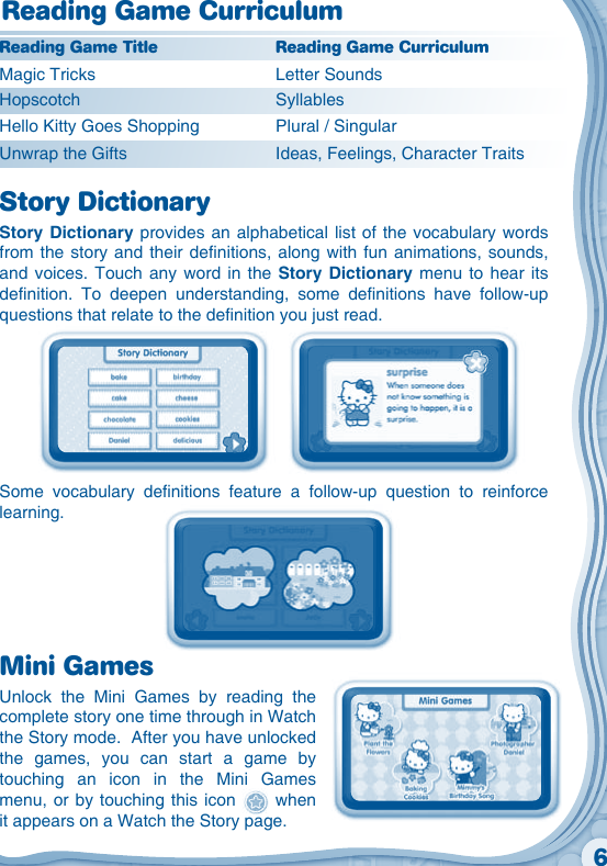 Page 7 of 12 - Vtech Vtech-V-Reader-Cartridge-Hello-Kitty-Owners-Manual-  Vtech-v-reader-cartridge-hello-kitty-owners-manual