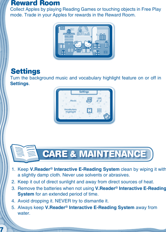Page 8 of 12 - Vtech Vtech-V-Reader-Cartridge-Hello-Kitty-Owners-Manual-  Vtech-v-reader-cartridge-hello-kitty-owners-manual