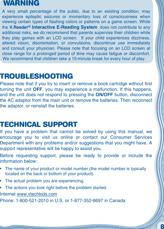 Page 9 of 12 - Vtech Vtech-V-Reader-Cartridge-Hello-Kitty-Owners-Manual-  Vtech-v-reader-cartridge-hello-kitty-owners-manual
