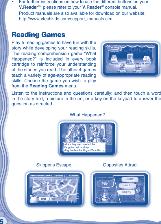 Page 6 of 12 - Vtech Vtech-V-Reader-Cartridge-Madagascar-3-Clearance-Owners-Manual-  Vtech-v-reader-cartridge-madagascar-3-clearance-owners-manual