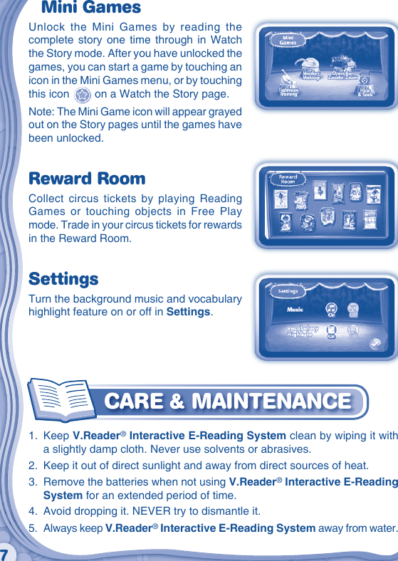 Page 8 of 12 - Vtech Vtech-V-Reader-Cartridge-Madagascar-3-Clearance-Owners-Manual-  Vtech-v-reader-cartridge-madagascar-3-clearance-owners-manual