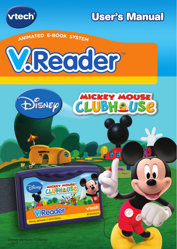 Page 1 of 12 - Vtech Vtech-V-Reader-Cartridge-Mickey-Mouse-Clubhouse-Clearance-Owners-Manual-  Vtech-v-reader-cartridge-mickey-mouse-clubhouse-clearance-owners-manual