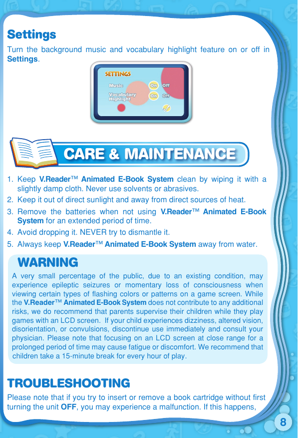 Page 9 of 12 - Vtech Vtech-V-Reader-Cartridge-Mickey-Mouse-Clubhouse-Clearance-Owners-Manual-  Vtech-v-reader-cartridge-mickey-mouse-clubhouse-clearance-owners-manual