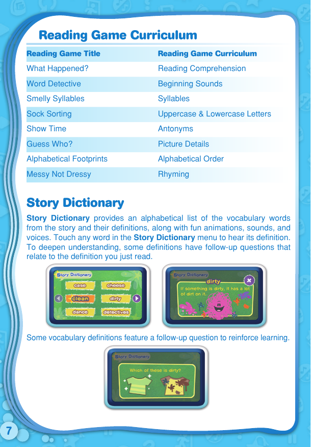 Page 8 of 12 - Vtech Vtech-V-Reader-Cartridge-Mr-Men-Little-Miss-Owners-Manual-  Vtech-v-reader-cartridge-mr-men-little-miss-owners-manual