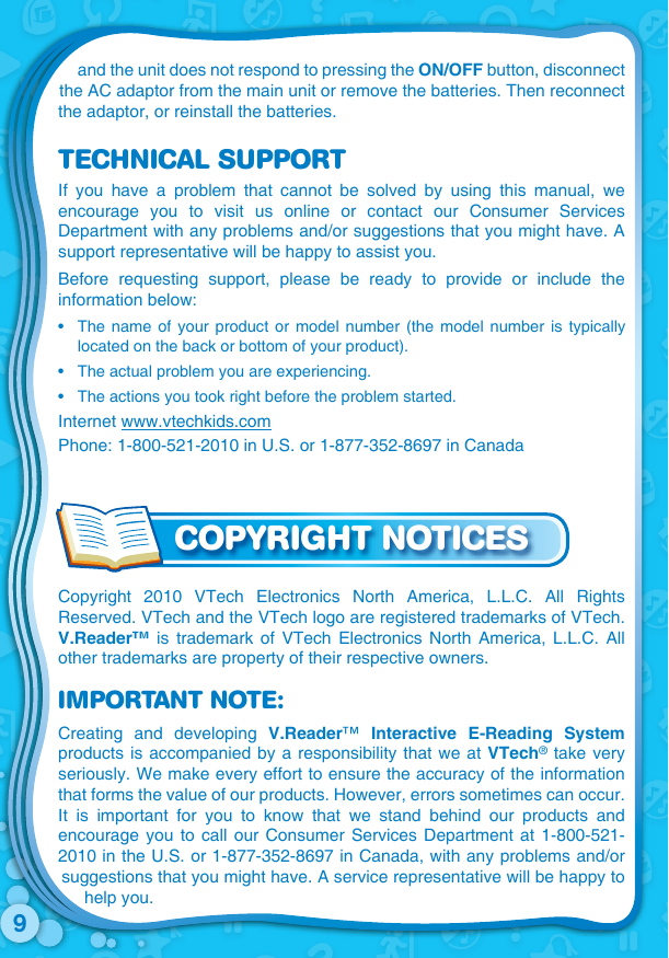 Page 10 of 12 - Vtech Vtech-V-Reader-Cartridge-Tangled-Clearance-Owners-Manual-  Vtech-v-reader-cartridge-tangled-clearance-owners-manual