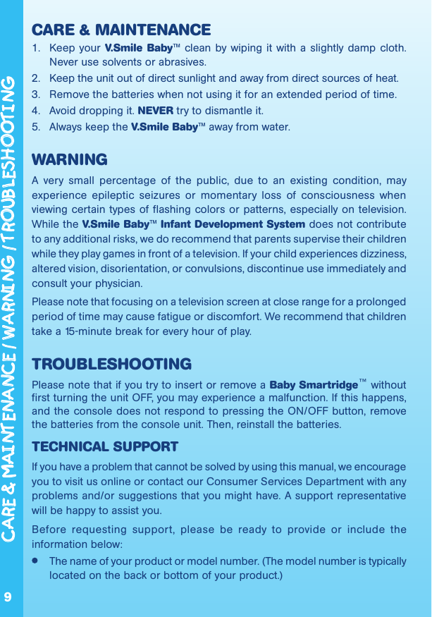 Page 10 of 12 - Vtech Vtech-V-Smile-Baby-A-Day-On-The-Farm-Owners-Manual- V.Smile Baby  Vtech-v-smile-baby-a-day-on-the-farm-owners-manual