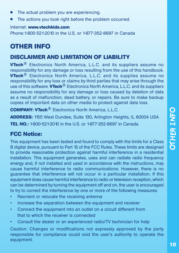Page 11 of 12 - Vtech Vtech-V-Smile-Baby-A-Day-On-The-Farm-Owners-Manual- V.Smile Baby  Vtech-v-smile-baby-a-day-on-the-farm-owners-manual