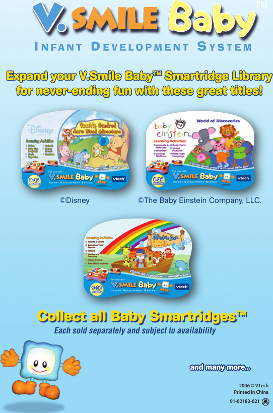 Page 12 of 12 - Vtech Vtech-V-Smile-Baby-A-Day-On-The-Farm-Owners-Manual- V.Smile Baby  Vtech-v-smile-baby-a-day-on-the-farm-owners-manual