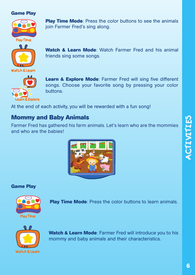 Page 7 of 12 - Vtech Vtech-V-Smile-Baby-A-Day-On-The-Farm-Owners-Manual- V.Smile Baby  Vtech-v-smile-baby-a-day-on-the-farm-owners-manual