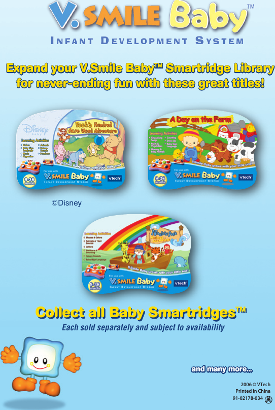 Page 12 of 12 - Vtech Vtech-V-Smile-Baby-Baby-Einstein-World-Of-Discoveries-Owners-Manual- V.Smile Baby  Vtech-v-smile-baby-baby-einstein-world-of-discoveries-owners-manual