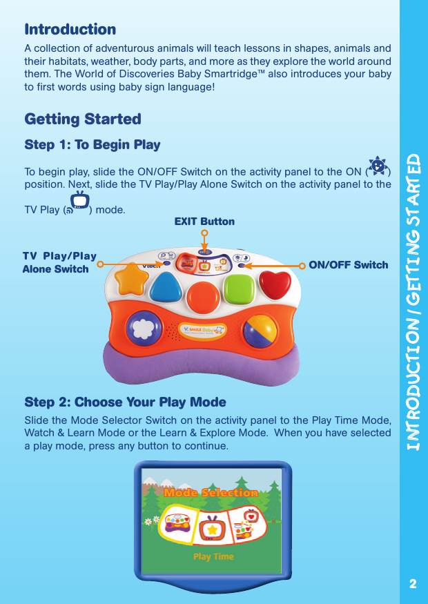 Page 3 of 12 - Vtech Vtech-V-Smile-Baby-Baby-Einstein-World-Of-Discoveries-Owners-Manual- V.Smile Baby  Vtech-v-smile-baby-baby-einstein-world-of-discoveries-owners-manual