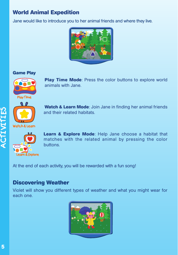 Page 6 of 12 - Vtech Vtech-V-Smile-Baby-Baby-Einstein-World-Of-Discoveries-Owners-Manual- V.Smile Baby  Vtech-v-smile-baby-baby-einstein-world-of-discoveries-owners-manual