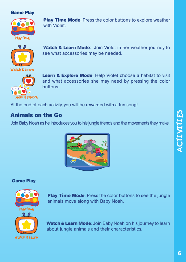 Page 7 of 12 - Vtech Vtech-V-Smile-Baby-Baby-Einstein-World-Of-Discoveries-Owners-Manual- V.Smile Baby  Vtech-v-smile-baby-baby-einstein-world-of-discoveries-owners-manual