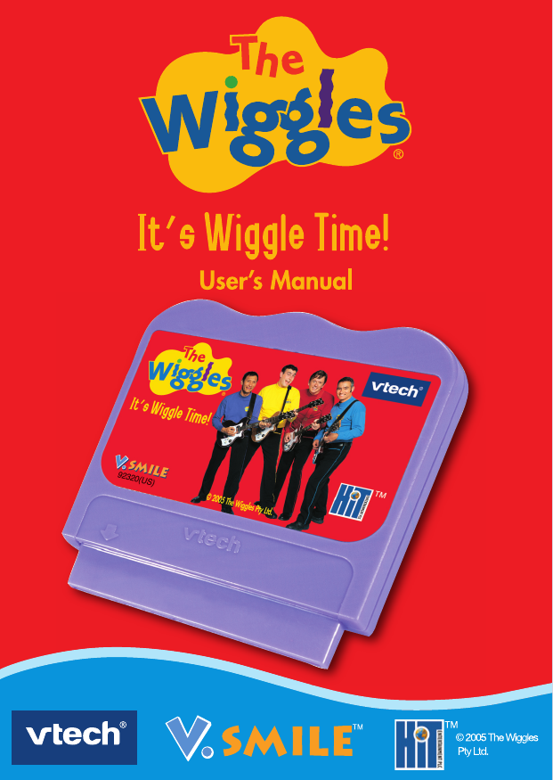Vtech V Smile Its Wiggle Time Owners Manual 92320 US Wiggles Faith