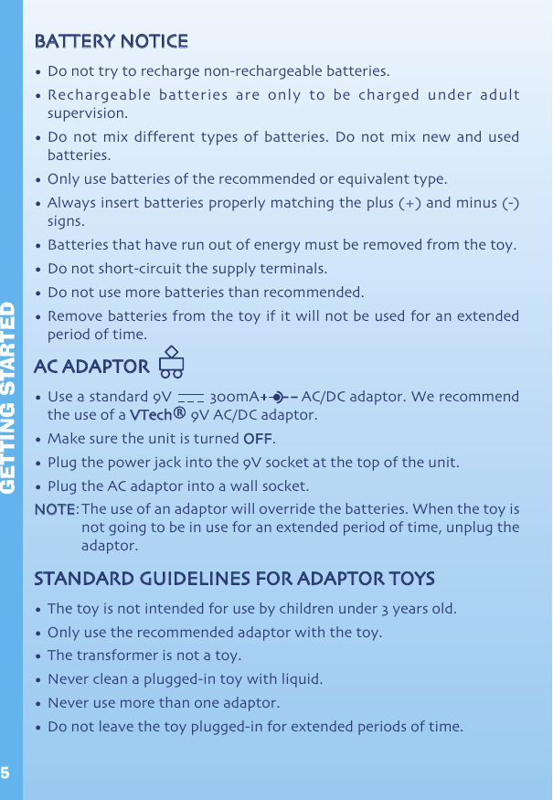 Page 6 of 12 - Vtech Vtech-V-Smile-Pocket-Original-Owners-Manual- 64400 Manual  Vtech-v-smile-pocket-original-owners-manual