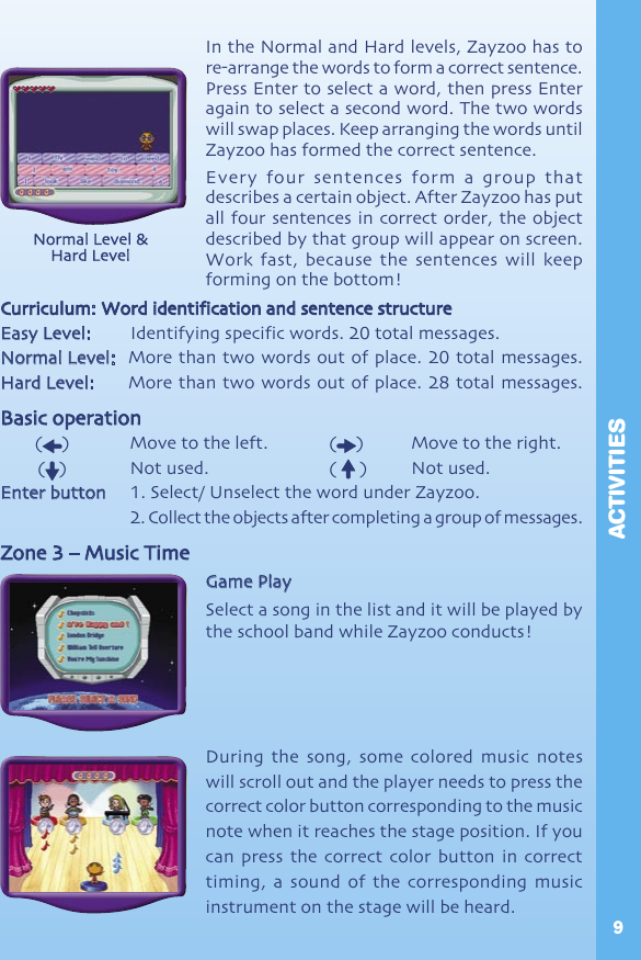 Page 10 of 12 - Vtech Vtech-V-Smile-Zayzoo-My-Alien-Classmate-Owners-Manual- 92360 N  Vtech-v-smile-zayzoo-my-alien-classmate-owners-manual