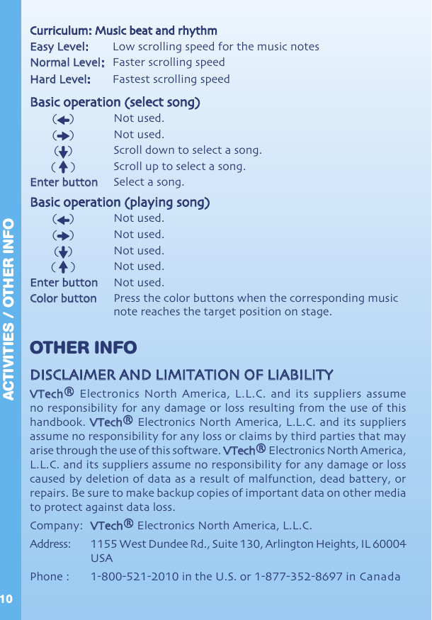 Page 11 of 12 - Vtech Vtech-V-Smile-Zayzoo-My-Alien-Classmate-Owners-Manual- 92360 N  Vtech-v-smile-zayzoo-my-alien-classmate-owners-manual