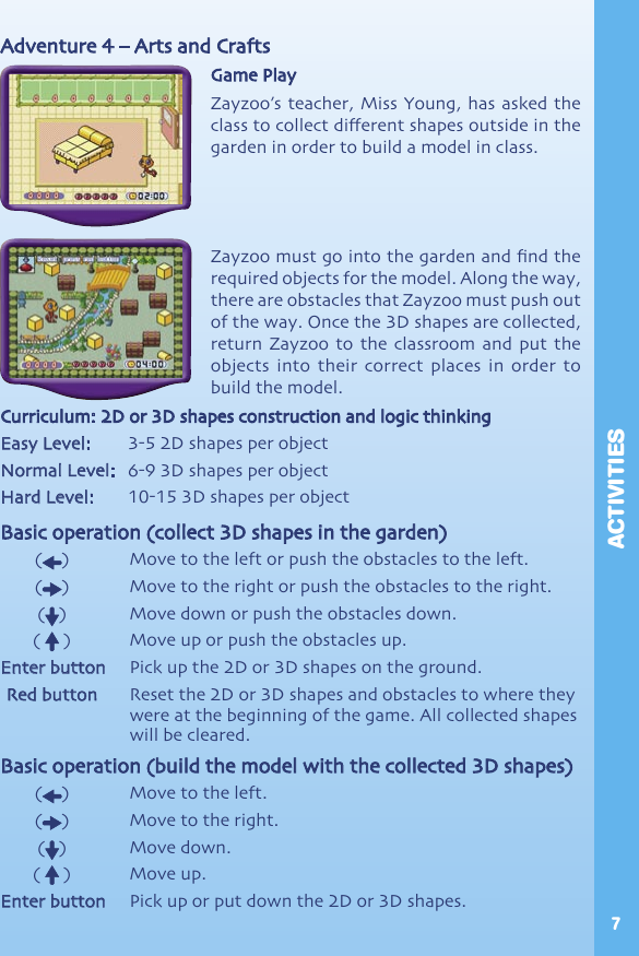 Page 8 of 12 - Vtech Vtech-V-Smile-Zayzoo-My-Alien-Classmate-Owners-Manual- 92360 N  Vtech-v-smile-zayzoo-my-alien-classmate-owners-manual