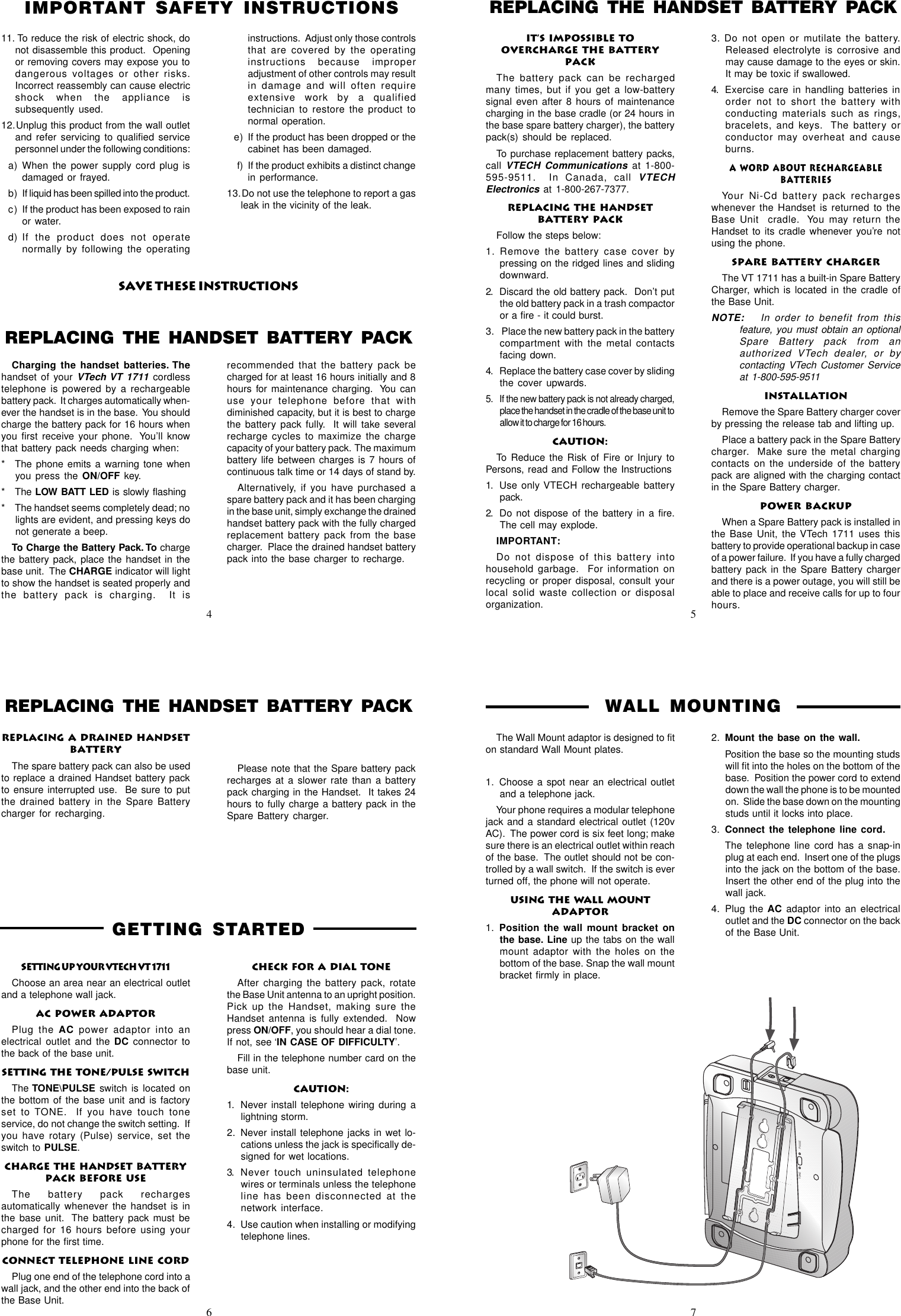 Page 2 of 4 - Vtech Vtech-Vt-1711-Users-Manual- VT1711JUN23  Vtech-vt-1711-users-manual
