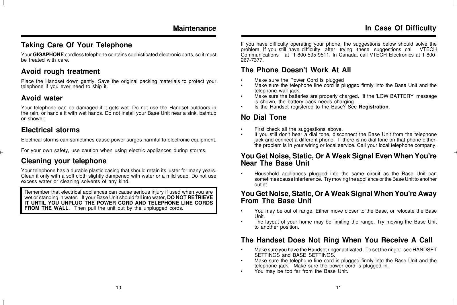 Page 6 of 11 - Vtech Vtech-Vt20-2420-Users-Manual- Vt20-2420 Manual DEC28.p65  Vtech-vt20-2420-users-manual