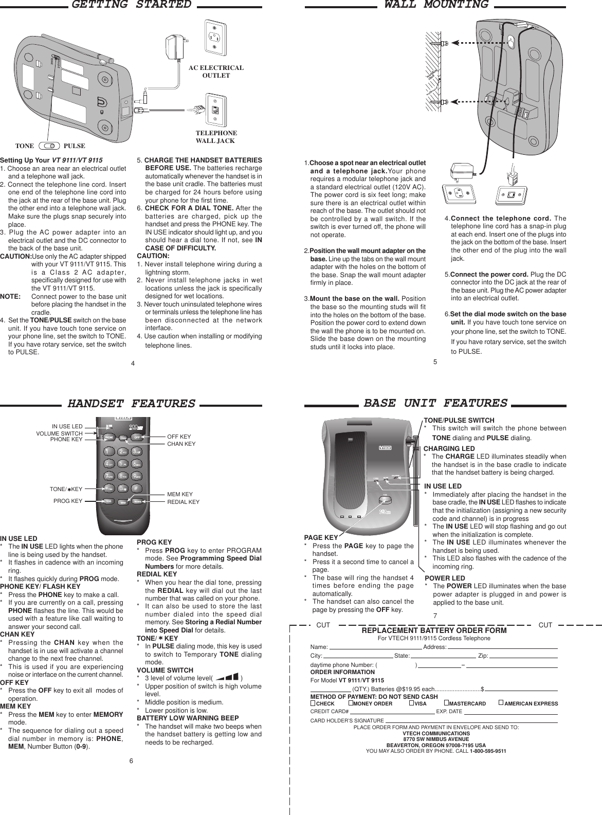 Page 2 of 4 - Vtech Vtech-Vt-9111-Users-Manual-  Vtech-vt-9111-users-manual