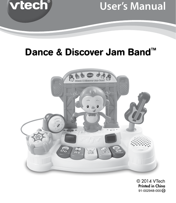 Vtech Baby Toy Dance And Discover Jam Band Users Manual