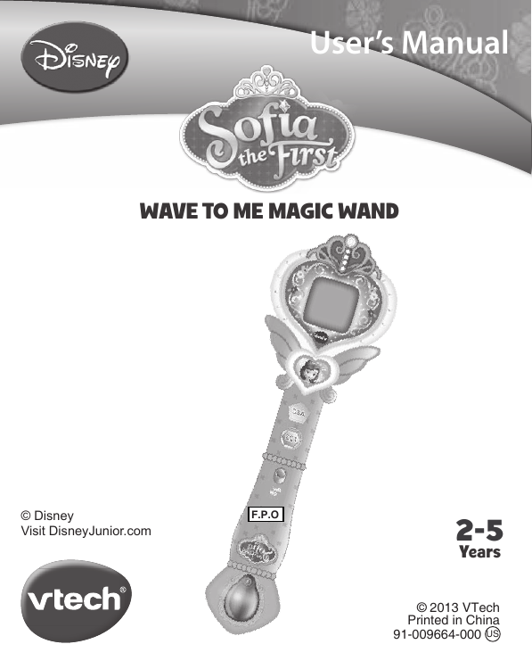 Page 1 of 8 - Vtech Vtech-Wave-To-Me-Magic-Wand-Sofia-Owners-Manual-  Vtech-wave-to-me-magic-wand-sofia-owners-manual