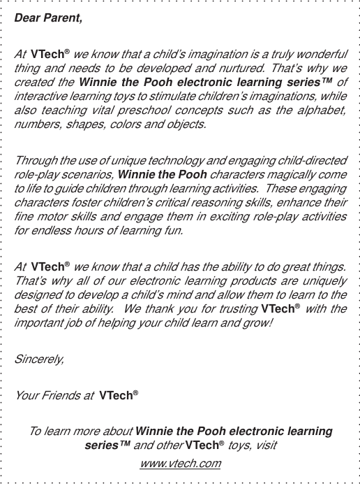 Page 1 of 9 - Vtech Vtech-Winnie-The-Pooh-Call-N-Learn-Phone-Owners-Manual- Winnie The Pooh Call ‚n Learn Phone  Vtech-winnie-the-pooh-call-n-learn-phone-owners-manual