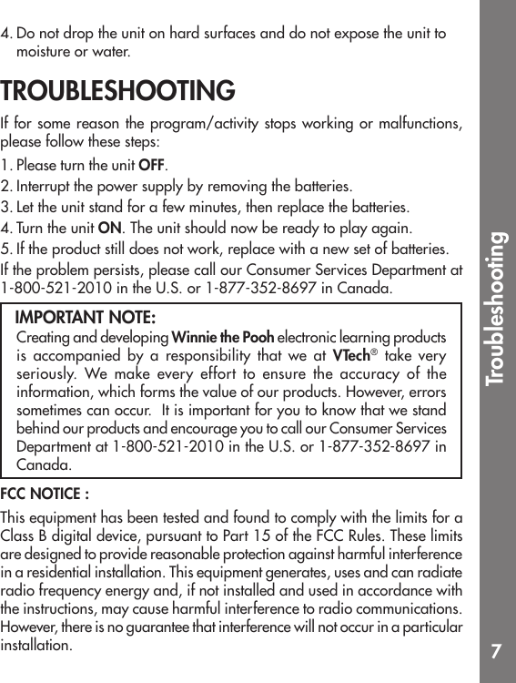 Page 7 of 9 - Vtech Vtech-Winnie-The-Pooh-Call-N-Learn-Phone-Owners-Manual- Winnie The Pooh Call ‚n Learn Phone  Vtech-winnie-the-pooh-call-n-learn-phone-owners-manual
