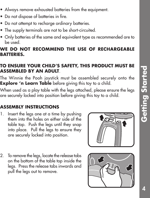 Page 5 of 10 - Vtech Vtech-Winnie-The-Pooh-Explore-N-Learn-Table-Owners-Manual- 70600IMAW Vtech-winnie-the-pooh-explore-n-learn-table-owners-manual
