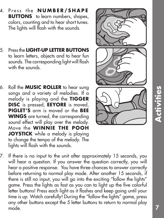 Page 8 of 10 - Vtech Vtech-Winnie-The-Pooh-Explore-N-Learn-Table-Owners-Manual- 70600IMAW Vtech-winnie-the-pooh-explore-n-learn-table-owners-manual