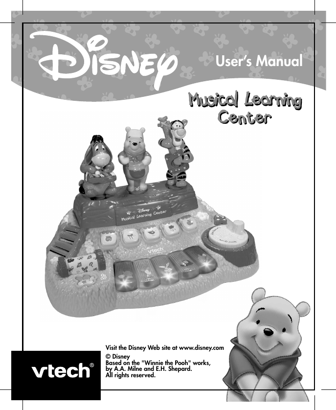 Page 1 of 12 - Vtech Vtech-Winnie-The-Pooh-Musical-Learning-Center-Owners-Manual- Winnie The Pooh Musical Learning Center  Vtech-winnie-the-pooh-musical-learning-center-owners-manual