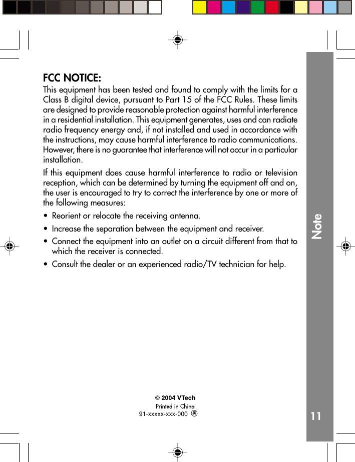 Page 12 of 12 - Vtech Vtech-Winnie-The-Pooh-Musical-Learning-Center-Owners-Manual- Winnie The Pooh Musical Learning Center  Vtech-winnie-the-pooh-musical-learning-center-owners-manual