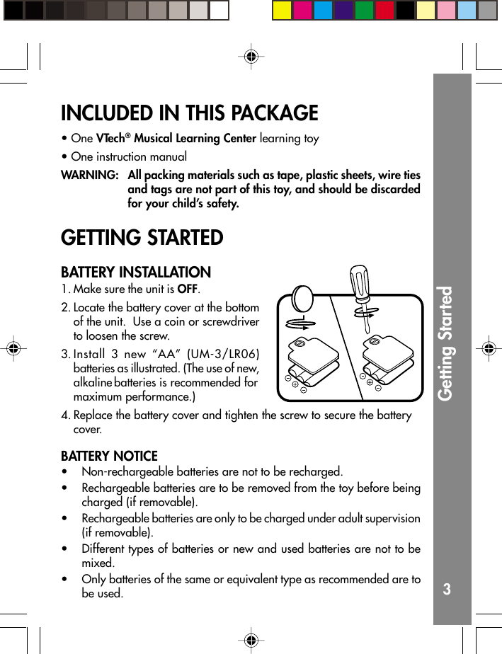 Page 4 of 12 - Vtech Vtech-Winnie-The-Pooh-Musical-Learning-Center-Owners-Manual- Winnie The Pooh Musical Learning Center  Vtech-winnie-the-pooh-musical-learning-center-owners-manual