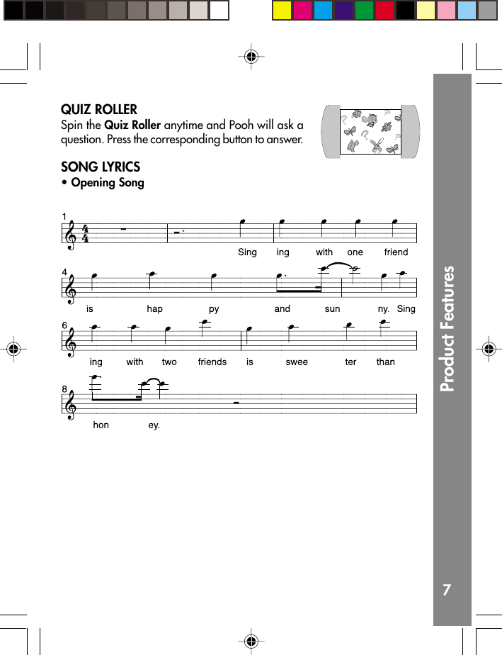 Page 8 of 12 - Vtech Vtech-Winnie-The-Pooh-Musical-Learning-Center-Owners-Manual- Winnie The Pooh Musical Learning Center  Vtech-winnie-the-pooh-musical-learning-center-owners-manual