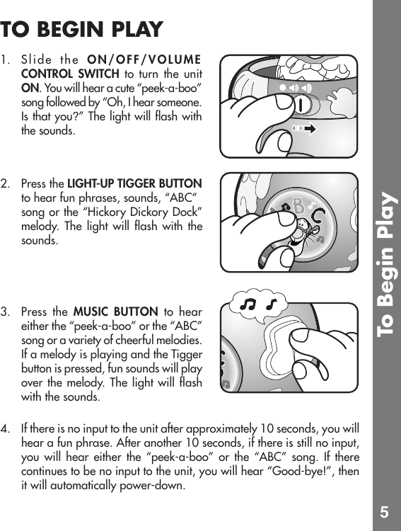 Page 6 of 9 - Vtech Vtech-Winnie-The-Pooh-Pop-Up-Honey-Pot-Owners-Manual- Winnie The Pooh Pop Up Honey Pot  Vtech-winnie-the-pooh-pop-up-honey-pot-owners-manual