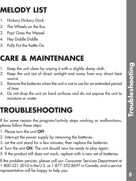 Page 7 of 9 - Vtech Vtech-Winnie-The-Pooh-Pop-Up-Honey-Pot-Owners-Manual- Winnie The Pooh Pop Up Honey Pot  Vtech-winnie-the-pooh-pop-up-honey-pot-owners-manual