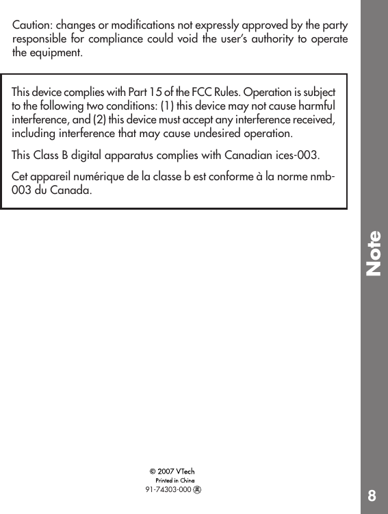 Page 9 of 9 - Vtech Vtech-Winnie-The-Pooh-Pop-Up-Honey-Pot-Owners-Manual- Winnie The Pooh Pop Up Honey Pot  Vtech-winnie-the-pooh-pop-up-honey-pot-owners-manual