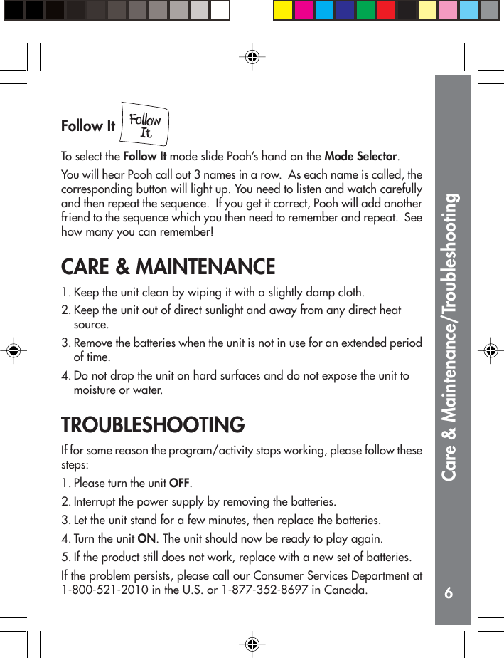 Page 7 of 8 - Vtech Vtech-Winnie-The-Pooh-Sort-N-Learn-Cart-Owners-Manual- 61960muop  Vtech-winnie-the-pooh-sort-n-learn-cart-owners-manual