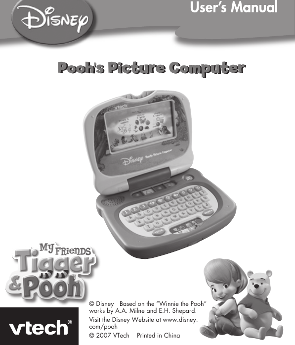 Page 1 of 12 - Vtech Vtech-Winnie-The-Pooh-Users-Manual-  Vtech-winnie-the-pooh-users-manual
