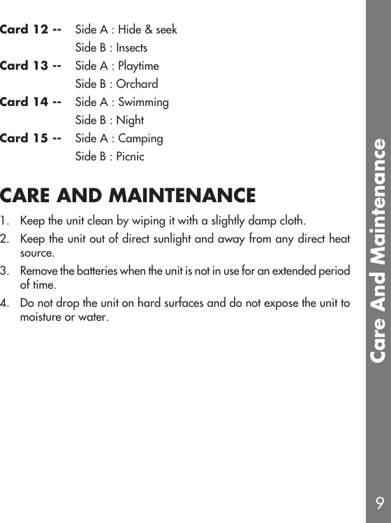 Page 10 of 12 - Vtech Vtech-Winnie-The-Pooh-Users-Manual-  Vtech-winnie-the-pooh-users-manual