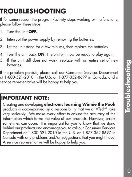 Page 11 of 12 - Vtech Vtech-Winnie-The-Pooh-Users-Manual-  Vtech-winnie-the-pooh-users-manual