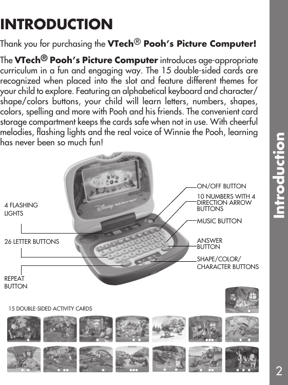 Page 3 of 12 - Vtech Vtech-Winnie-The-Pooh-Users-Manual-  Vtech-winnie-the-pooh-users-manual